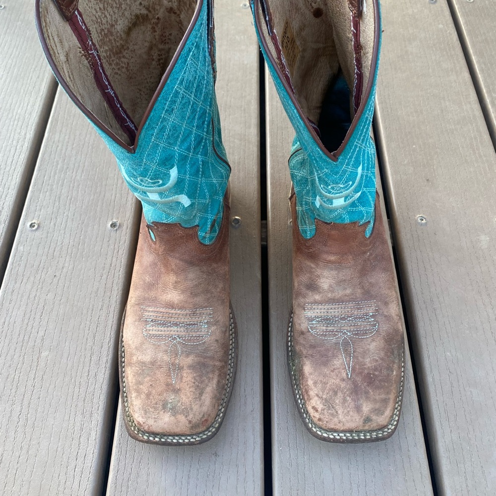 Twisted X Brown and Turquoise Cowboy Boots